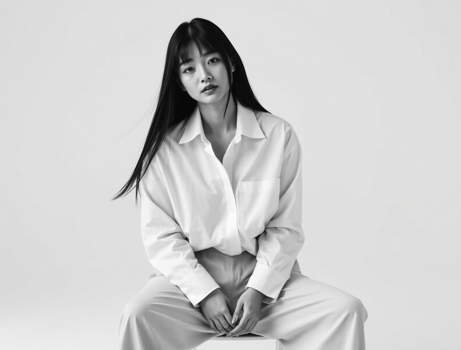 Portrait K-fashion, chemise oversize et pantalon large